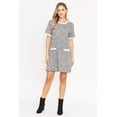 thumbnail image 4 of Eloges Women's Tweed Short Sleeve Shift Dress with Pockets, 4 of 7
