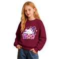 thumbnail image 3 of Likimi Toddler Child Girls Halloween Sweatshirts Hallowmas Ghost Print Crew Neck Sweatshirt For Girls Long Sleeve Autumn Winter Fashion Pullover Size 12-24 Months, 3 of 6