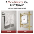 thumbnail image 5 of Riviera Heated Towel Rack, 9-Bar Electric Towel Warmer, Wall-Mounted, Polished Gold – Plug-in or Hardwired for Spa-Warm Towels in Your Bathroom, 5 of 12