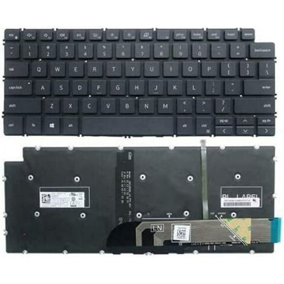 New US Black English Backlit Laptop Keyboard (Without palmrest) for Dell Inspiron 5406 2-in-1 5400 2-in-1 5405 5402 5409 5401 5408 Light Backlight