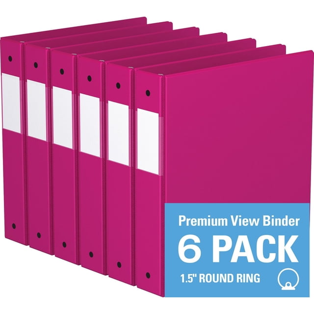 Davis Group, Premium Economy, Round Ring, Binder, 6 Pack, 1.5"