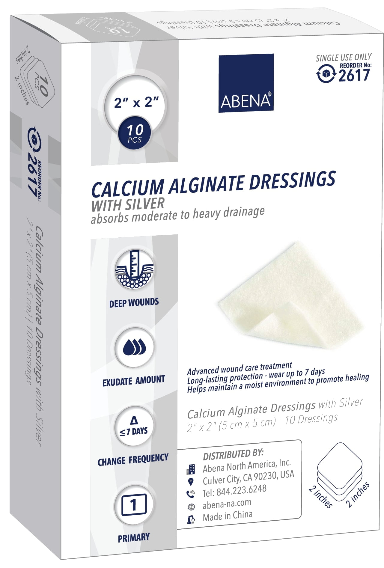 Abena Silver Calcium Alginate Dressing, Sterile