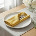 thumbnail image 4 of REGALWOVEN 12 Pack Cloth Napkins, Polyester Washable and Reusable Table Dinner Napkins for Home, Restaurant, Weddings, and Parties Yellow 18x18inch, 4 of 6