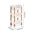 thumbnail image 3 of Clothing & Wardrobe Storage Plastic Three Layer Trolley Storage Rack Cute Little Cart Storage Rack Interest Plastic Storage Rack For Home Use Multi Layer Snack Organizer Rack, 3 of 6