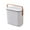 Black, variant on Leutsin Small Trash Can Wastebasket, Garbage Container Basket for Bathrooms, Trash Can with Lid, Foldable and Hanging Plastic Garbage Bin Kitchen Garbage Bin Wall Mounted Small Garbage Bin