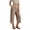 20# Khaki, variant on Cropped Linen Gaucho Pants for Women High Waist Wide Leg Gauze Capri Pants Summer Casual Loose Fit Capris Green L