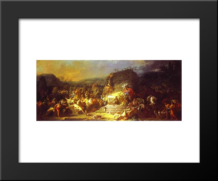 The Funeral of Patroclus 20x24 Framed Art Print by JacquesLouis David