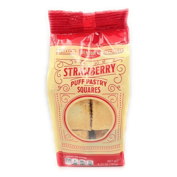 Benton’s Strawberry Puff Pastry Squares Pack of 1, 6.53oz/185g