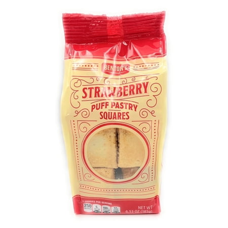 Benton’s Strawberry Puff Pastry Squares Pack of 1 6.53oz/185g