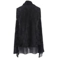 thumbnail image 2 of Women's Plus-Size Sleeveless Cardigan Open Front Chiffon Casual Cover Up Top Black 3X G170.40L-1 BNY Corner, 2 of 3