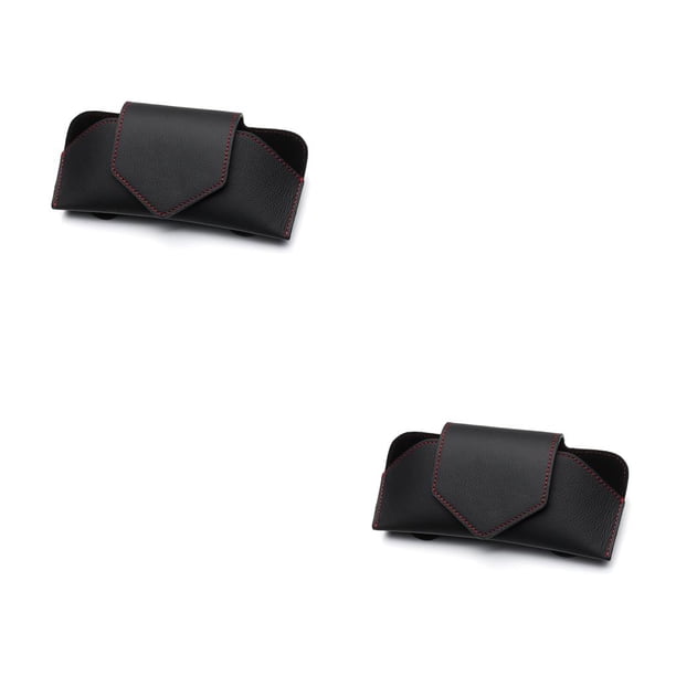 Sidaley Coche Sun Shadow Gafas Clip Auto Anteojos Estuche Universal Vehículo Automóvil Interior Gafas Soporte de montaje Negro Negro 2piezas Sidaley CBP294847