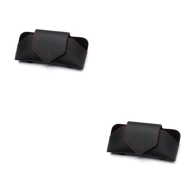 Scienceny Coche Sun Shadow Gafas Clip Gafas de sol Estuche de almacenamiento Automóvil Interior Ticket Gafas Titular Accesorios Rojo Negro 2piezas Scienceny CBP294847