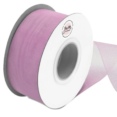 UPC: 0810056348281 | Lavender Sheer Organza Ribbon for Crafts and Wedding  1.5  x 50 Yards by Gwen Studios