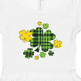 thumbnail image 4 of Inktastic St. Patrick's Day Plaid Green and Yellow Shamrocks Girls Toddler Dress, 4 of 5