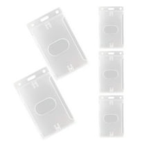 Niceauty 5Pcs Transparent Acrylic Id Badge Holder with Side Insert for Business