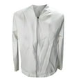 thumbnail image 4 of LoyisViDion Coat Women Casual Solid Color Long Sleeve Long Sleeve Zip Up Jacket White 8(L), 4 of 4