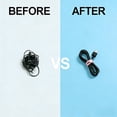 thumbnail image 5 of 10 Pcs Silicone Cable Ties, Cable Ties Reusable, High Elasticity Cord Wraps for Electrical Cords, Cord Organizer for Earphone, Phone Charger(Black), 5 of 6