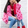 thumbnail image 2 of Mom and Daughter Matching Clothes Women Little Girls Heart Cardigan Sweater Mommy and Me Valentine's Day Cardigan with Pockets, 2 of 8