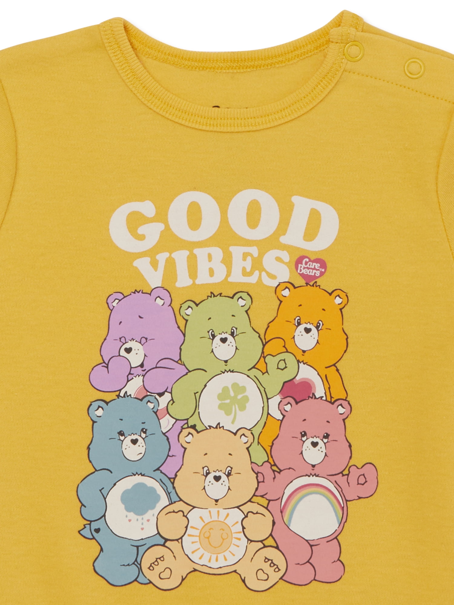 Care Bears Baby Bodysuits with Short Sleeves, 2-Pack, Sizes 0/3M-24M