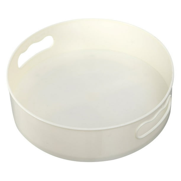 Bandeja giratoria multifunción Organizador de cocina Almacenamiento de cosméticos con base antideslizante, bandeja giratoria perezosa de 360°, para baño de cocina (Blanco-1PCS)