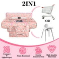 thumbnail image 4 of Shopping Cart Cover for Baby Girl Boy 2-in-1 High Chair Water Resistant High Chair Cover w/Phone Pouch Pocket Gender Neutral Cart Cover for Babies Padded Grocery Cart Cover for Baby, 4 of 6