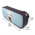thumbnail image 3 of Lsque Puppy Licks Nose Printed Big Capacity PU Leather Pencil Case Large Pencil Pouch Stationery Pen Bag Pencil Holder for Teen, 3 of 6