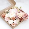 thumbnail image 4 of Wosthever Rosas de flores artificiales de primera calidad para decoración de boda DIY, rosas DIY para ramos de boda, bajo mantenimiento Kits de decoración para fiestas, 4 of 6