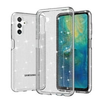 Glitter Clear Case for Samsung Galaxy A14 5G, Shining Sparkle Military Grade Soft TPU Anti-Scratch Shockproof Cover Full Coverage Non-Yellowing Non-Slip Translucent Slim Lightweight Case,White
