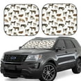 thumbnail image 2 of Uemuo Cow Printed 2 PCS Car Windshield Sun Shade, Auto Sun Heat and UV Rays Blocker, Foldable Automotive Front Window Sunshade Protector, 2 of 7
