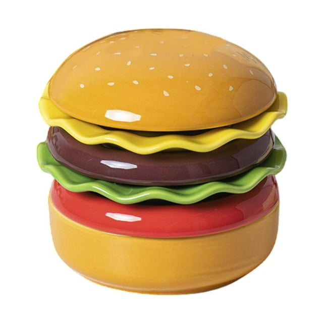 Juego De Vajilla De Cerámica, Regalo, Plato De Hamburguesa Apilable, Juego De Cuencos Para El Hogar Y Las Vacaciones