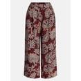 thumbnail image 6 of Time and Tru Women's Wide Leg Print Pants, Sizes XS-XXXL, 6 of 6