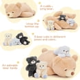 thumbnail image 3 of MorisMos 24.4" Bear Stuffed Animal with 4 Cute Babies, Large Soft Bear Plush Toy, 3 of 7