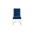 thumbnail image 4 of Meridian Furniture Alexis Velvet Dining Chair in Navy (Set of 2), 4 of 5