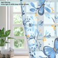 thumbnail image 4 of Yayeee Window Curtains Light Filtering 63"x42" Grommet Panel Pair Home Living Room Decor, Butterflys Flowers Pattern, 4 of 7