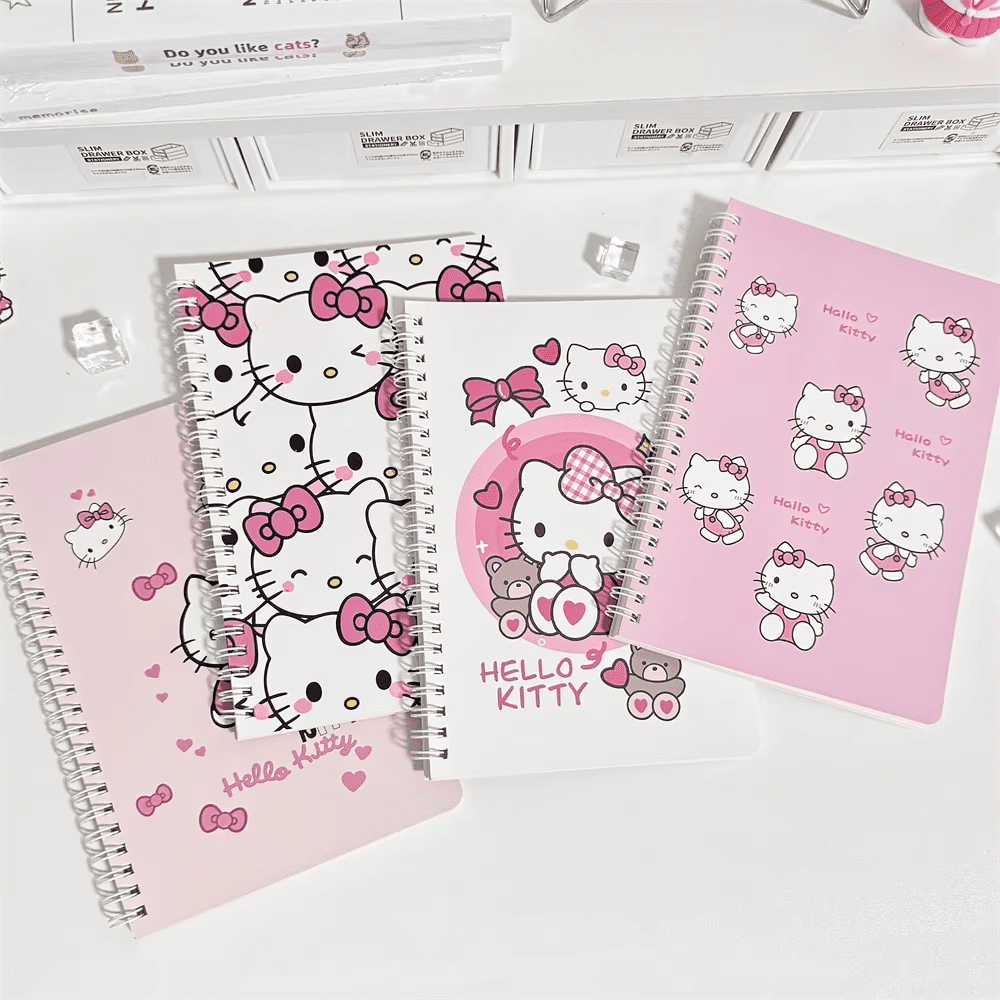 Sanrio Cartoon Cute Hello Kitty Notebook Stationery Portable Stationery Supplies Gift