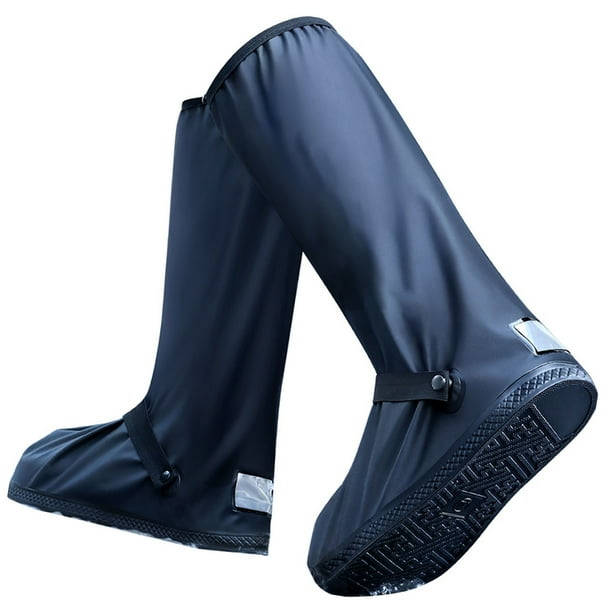 Fundas para botas de lluvia antideslizantes, ligeras, con diseño de letras en degradado, de PVC, impermeables, con reflector M (36-37)