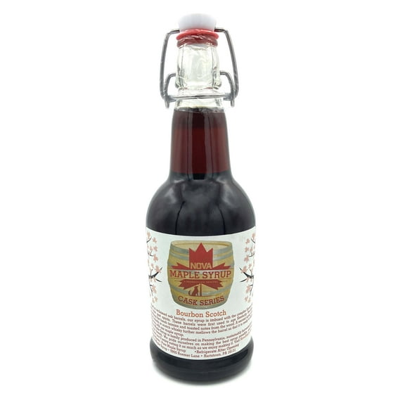 Bourbon Barrel Aged Nova Maple Syrup - Pint (16 Fl Oz) (Scotch Bourbon)
