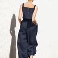 thumbnail image 7 of ZHUGeLI Women's Sleeveless Loose Overalls Rompers Cotton Linen Wide Leg Jumpsuits Up to 50% off Clearance, 7 of 7