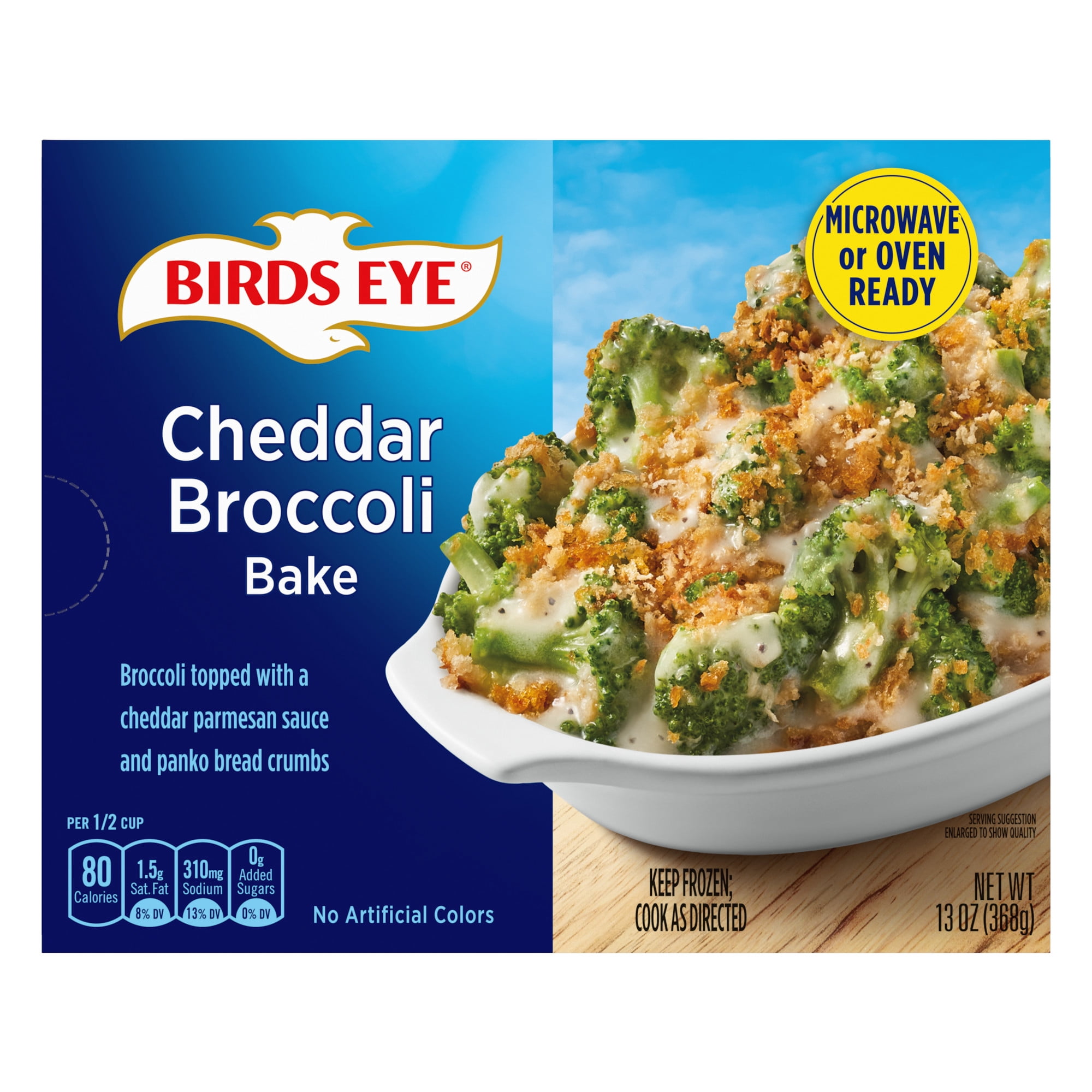 Birds Eye Cheddar Broccoli Bake, Frozen Side, 13 oz. Box