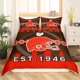 thumbnail image 3 of Juego de cama King para niños,Funda nórdica de fútbol americano para niños,Fútbol americano, 3 of 7