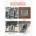 thumbnail image 6 of KFFKFF 6-Inch Wall Vent Cover, Louvered Square AC Vent with Stainless Steel Construction and Noise-Dampening Rubber Gasket, Suitable for Home, Bathroom, Garage, Kitchen, and Basement (1 Pack, Silver), 6 of 9