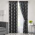 thumbnail image 1 of 52 x 63 in. Bombay Double Layered Rod Pocket Panel, Black, 1 of 1