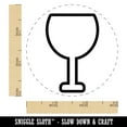 thumbnail image 2 of Wine Glass Outline Self-Inking Rubber Stamp Ink Stamper - Red Ink - Small 3/4 Inch, 2 of 7