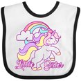 thumbnail image 3 of Inktastic Little Sister Unicorn Girls Baby Bib, 3 of 4