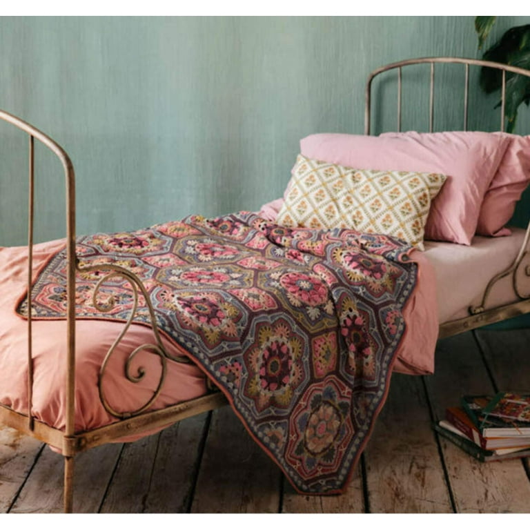 Persian Tiles Throw (Mary Maxim Mellowspun DK) - Walmart.com