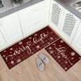 thumbnail image 2 of Christmas Buffalo Kitchen Mat Set of 2 Non Slip Thick Kitchen Rugs and Mats for Floor Comfort Standing Mats for Kitchen, Sink, Office, Laundry, 17"x47"+17"x28", 2 of 6