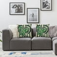 thumbnail image 3 of Awypu St. Patrick's Day Shamrock Clover Love Throw Pillow Covers Set of 2, Lucky Blessed Green Lovers Irish Home Decoration, Heart Leopard Stripe Farmhouse Cushion Case Decor White, 3 of 6