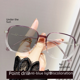 thumbnail image 1 of Gafas poligonales con cambio de color sensibles a la luz azul para mujer, montura grande, punta de diamante, ultralivianas, simples y lisas, 1 of 5