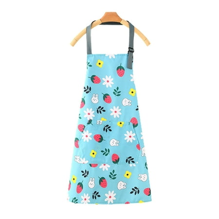 

Cooking Kitchen Baking Apron Ladies With Pockets Vintage Polyester 26.4*28in