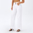 thumbnail image 2 of roswear Wide Leg Jeans for Women Baggy Denim Pants, Size 4-18, 2 of 6